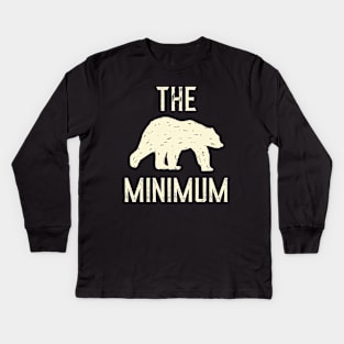 The Bear Minimum (Off-White) Kids Long Sleeve T-Shirt